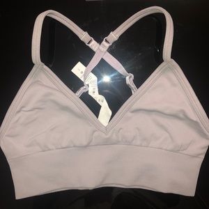 NWOT Light grey purple LULULEMON BRA size 2